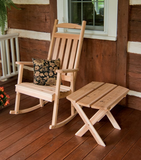 Cedar Classic Style Porch Rocker Unfinished Or Stained