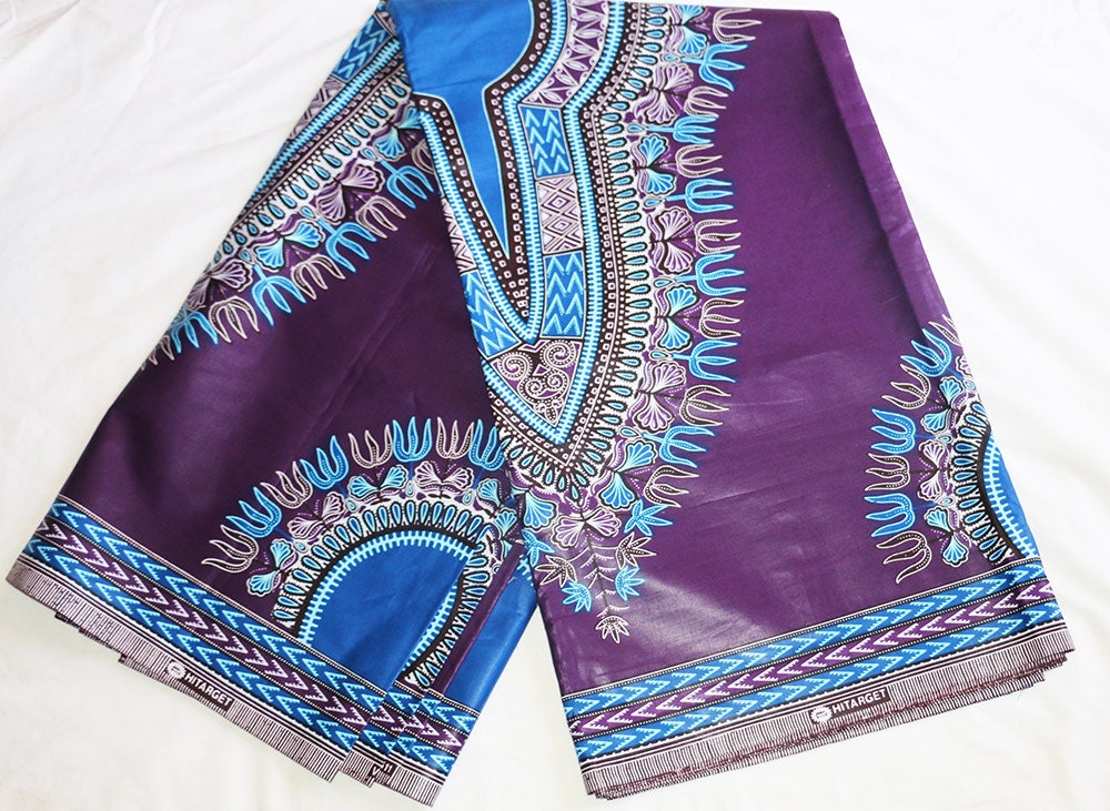 Purple Dashiki Fabric african Dashiki Angelina by AfrowearHouse