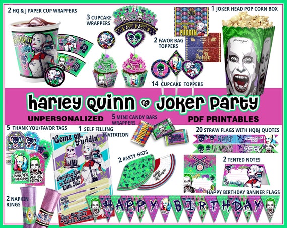 Harley Queen birthday party Suicide Squad party Harley Quinn
