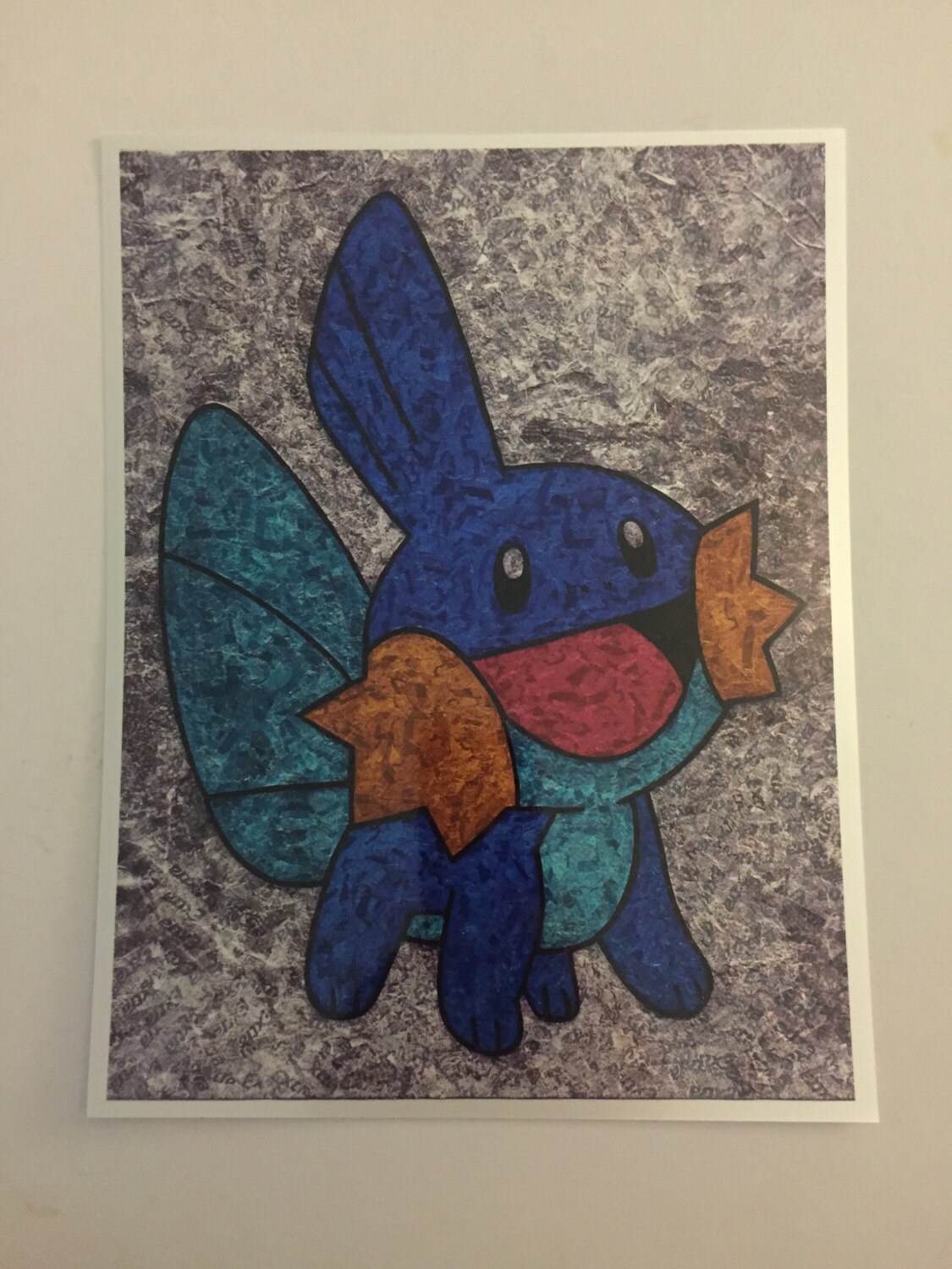 Mudkip gum wrapper art print