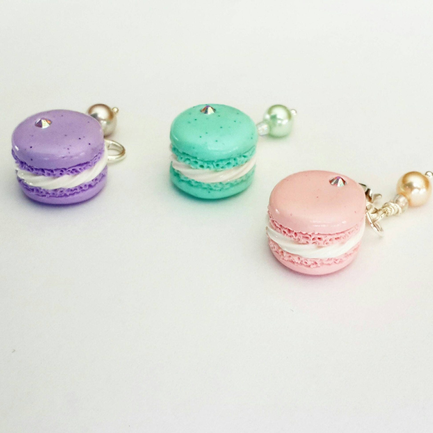 French Macaron Charm Polymer Clay Food Charm Miniature