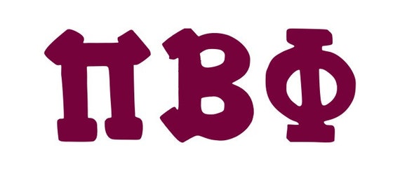 Pi Beta Phi Bubbles Greek Letter Sticker 3255