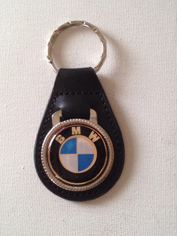 Bmw Keychain Black Leather Key Chain