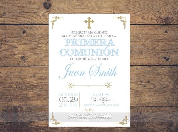 Spanish First Communion Invitations 4