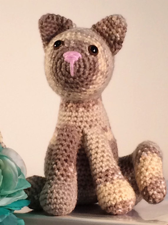 Amigurumi Cat Plush Crocheted Cat Kitten Siamese Calico
