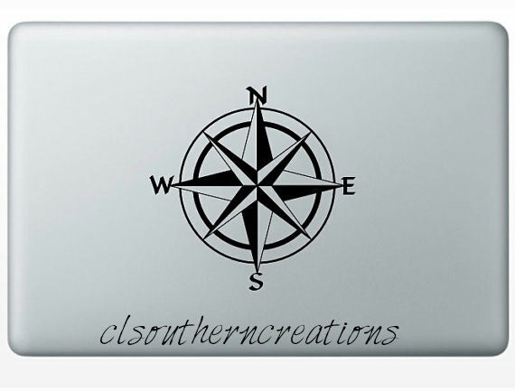 Items Similar To Compass Car Decal Vinyl Sticker Vinyl Decalvehicle Window Decal Laptop 3811