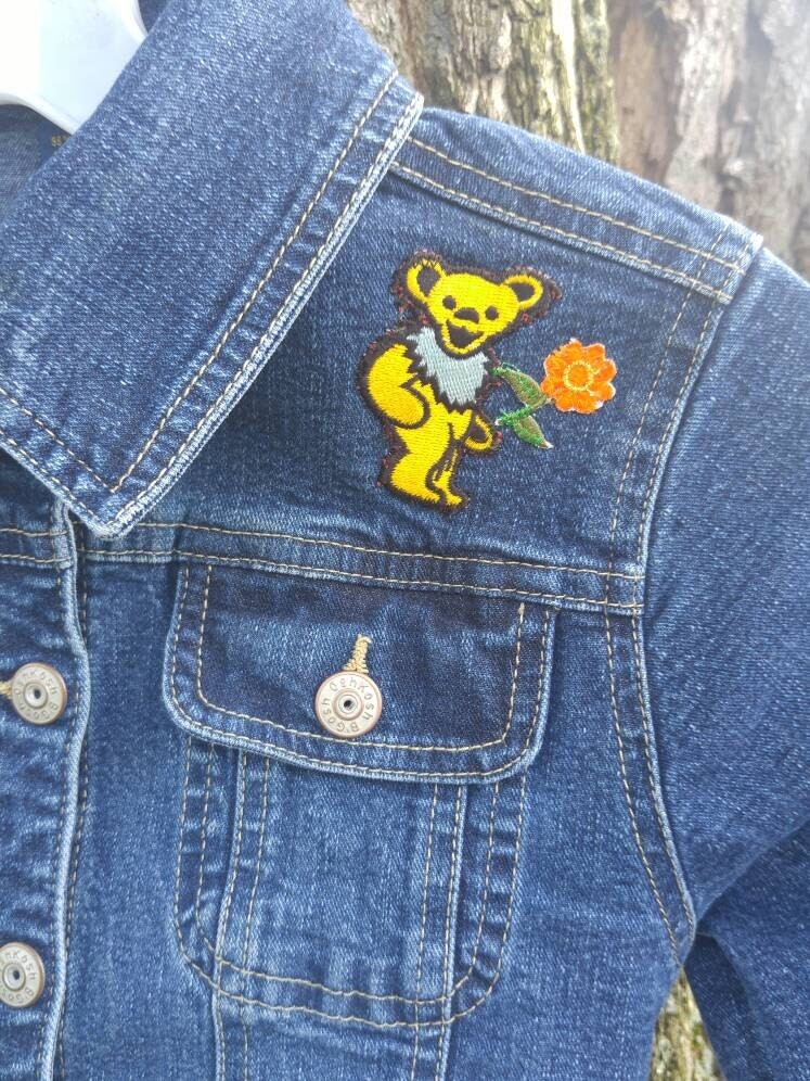 Girls Grateful Dead Jean jacket embellished jean jacket