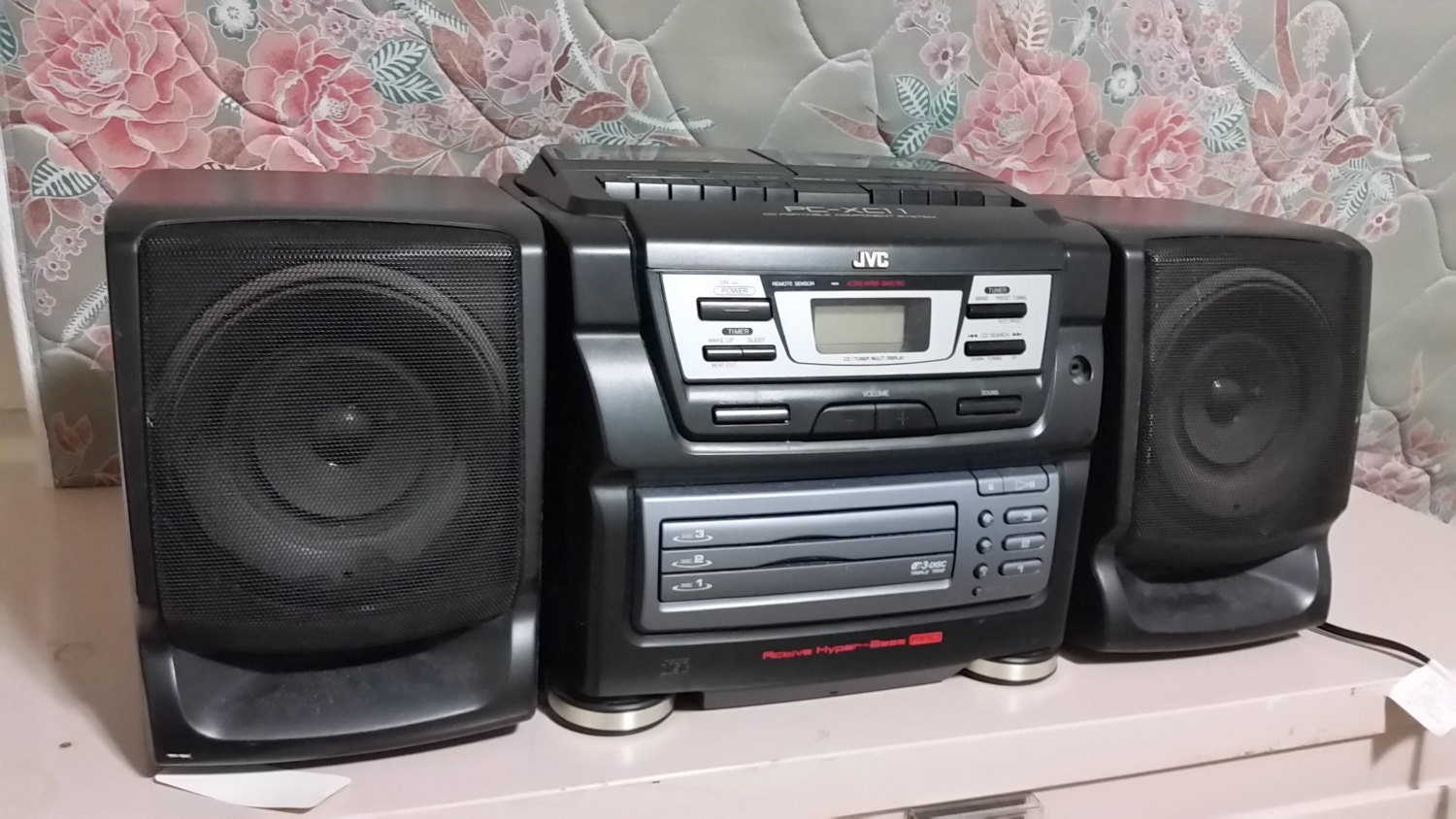 Jvc Pc Xc Cd Changer System Boombox Dual Cassette Deck Am Fm Photo | My ...