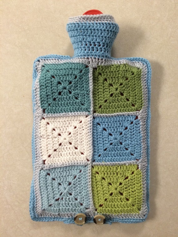 Hot water bottle cover crochet