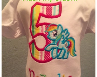 My Little Pony Birthday shirt Personalized just for you with RUSH shipping