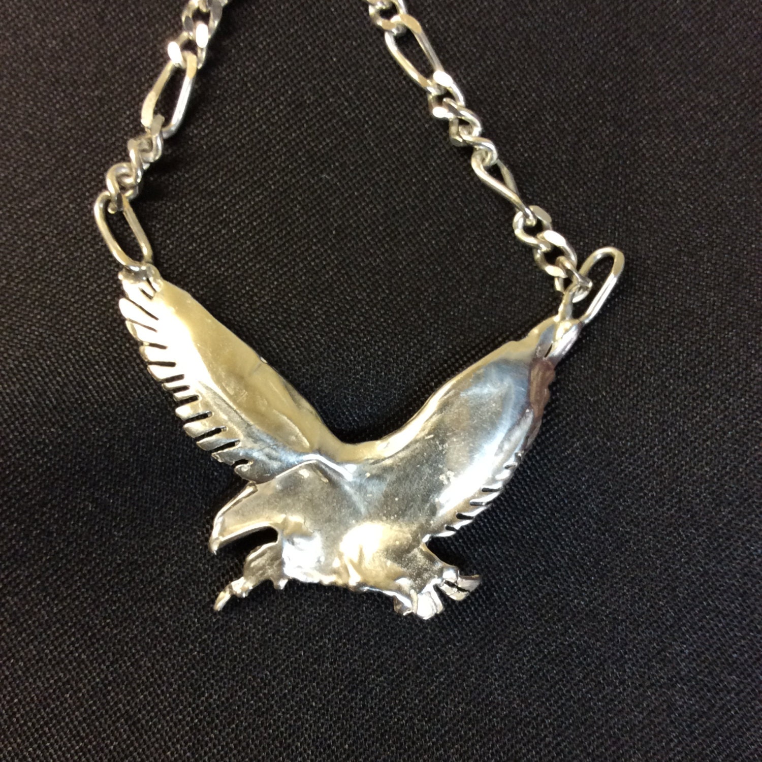 Solid Sterling Silver Eagle Pendant on by ShellysVintageJewels