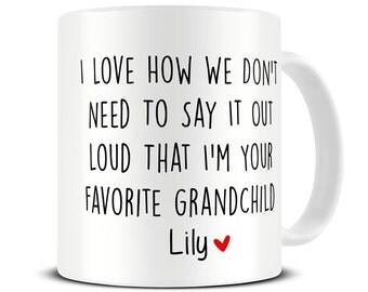 Gift for Grandparents - Personalized Favorite Grandchild Mug - Grandfather Gift Mug - Grandma Mug - Grandmother Gift - Funny Mug - MG587