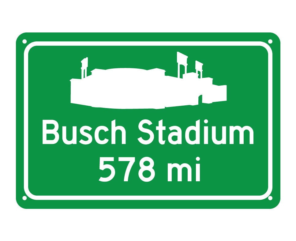 St. Louis Cardinals Busch Stadium Road Sign Customize the