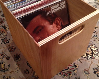 Vinyl Record Storage Cube - Vinyl LP Crate - For Vinyl LP Storage and Display - With Optional Lid!