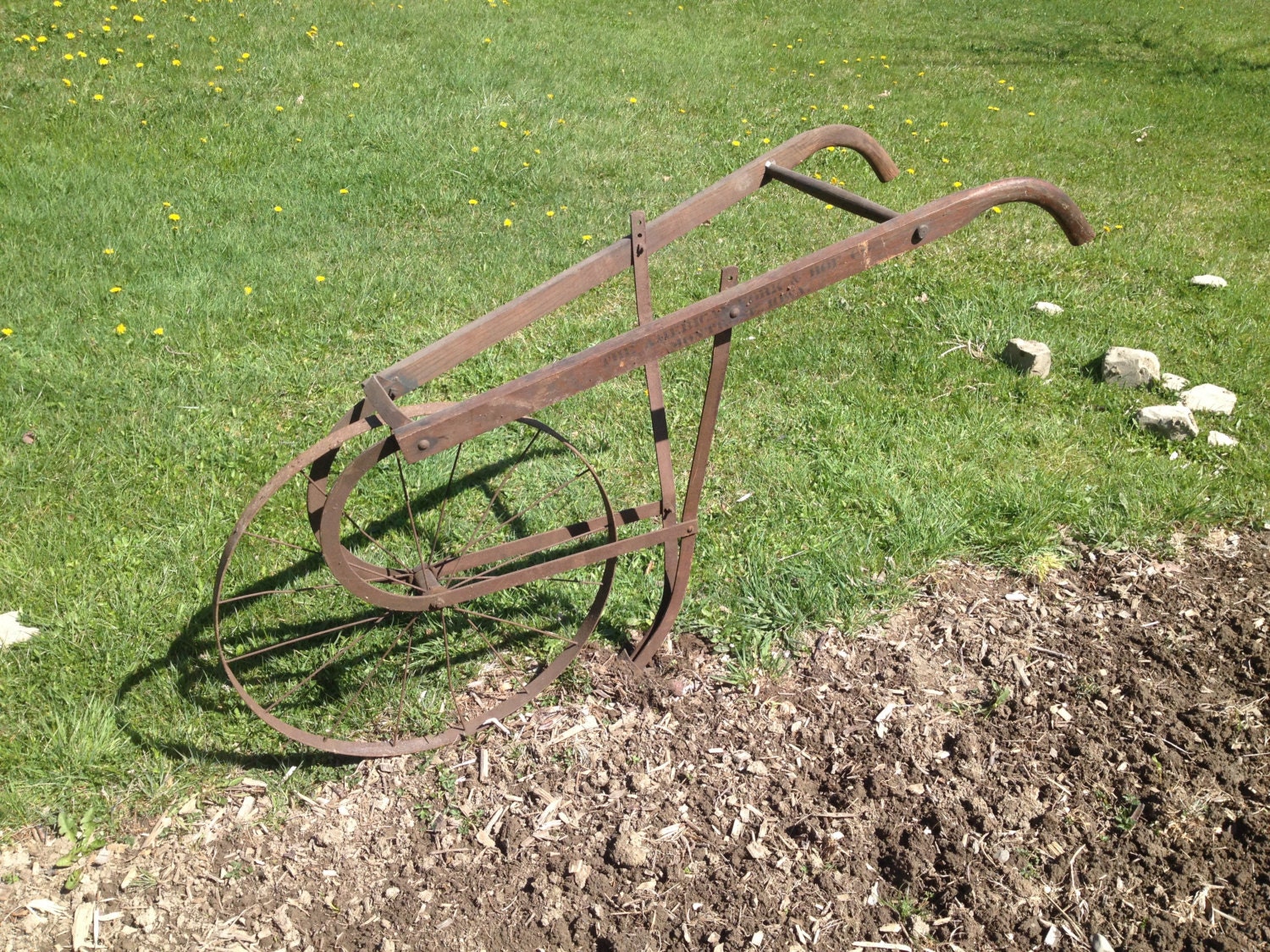 Rare Antique The American Fork And Hoe Co Primitive Hand Plow