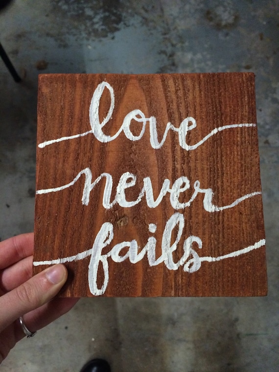 love never fails wood wall art wood pallet sign by BoardsOfBliss