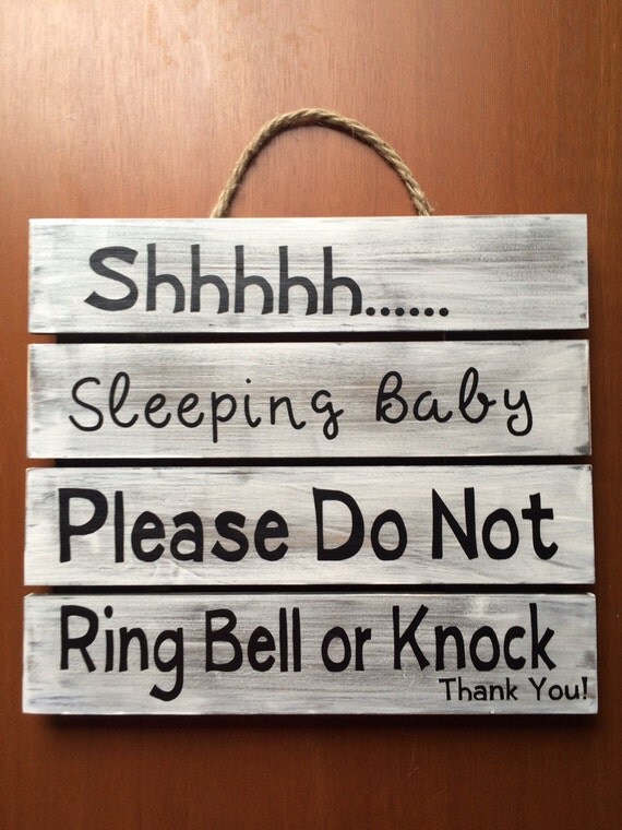 Items similar to Sleeping Baby Sign- baby sign- quiet baby sleeping ...