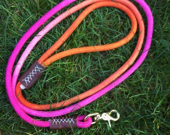 Braided cotton rope leash