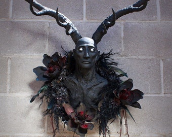 Large Wendigo - Hannibal inspired faux taxidermy head mount sculpture
