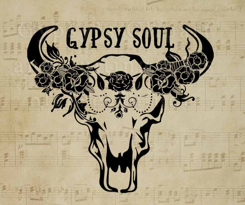 Download Bison Skull SVG Cow Skull Gypsy Soul Wild Child Free
