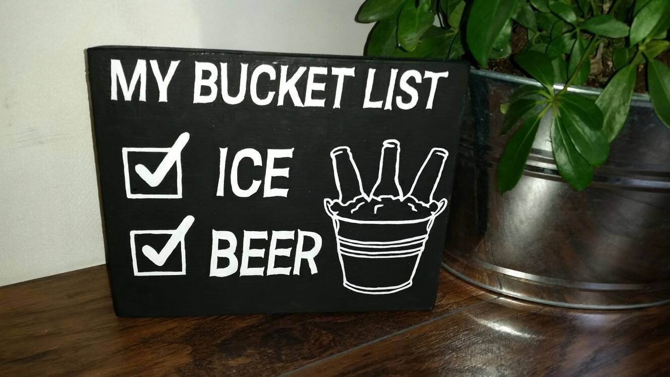 man cave sign beer signs bucket list sign gift for dad