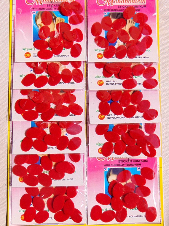 Red bindi packs Forehead bindis bollywood bindis Fancy