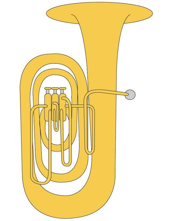 Tuba Clip Art/ Tuba Illustration/ Tuba Graphic/ Music Student