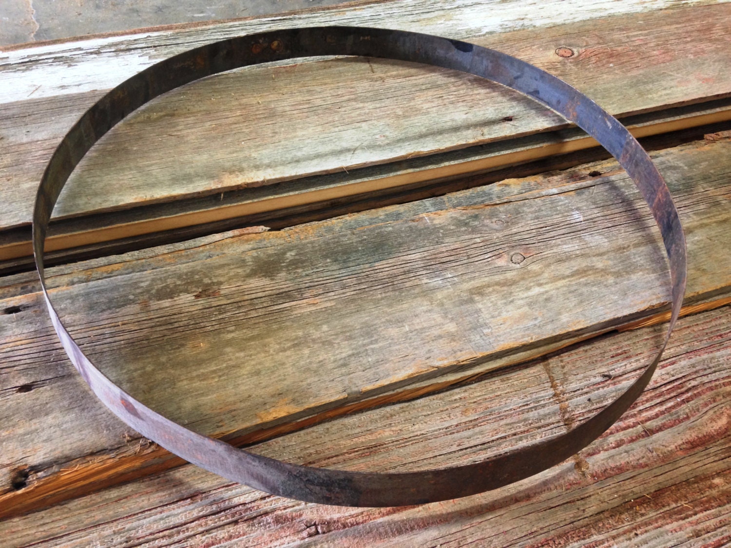 Single Bourbon Whiskey Barrel Metal Hoop Band Rings