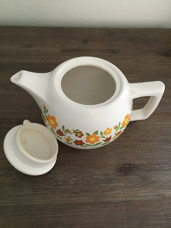 McCoy USA Ceramic Teapot McCoy Floral Teapot Vintage McCoy