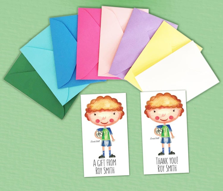 Personal kids stationary Calling Cards by LindaWallStickers