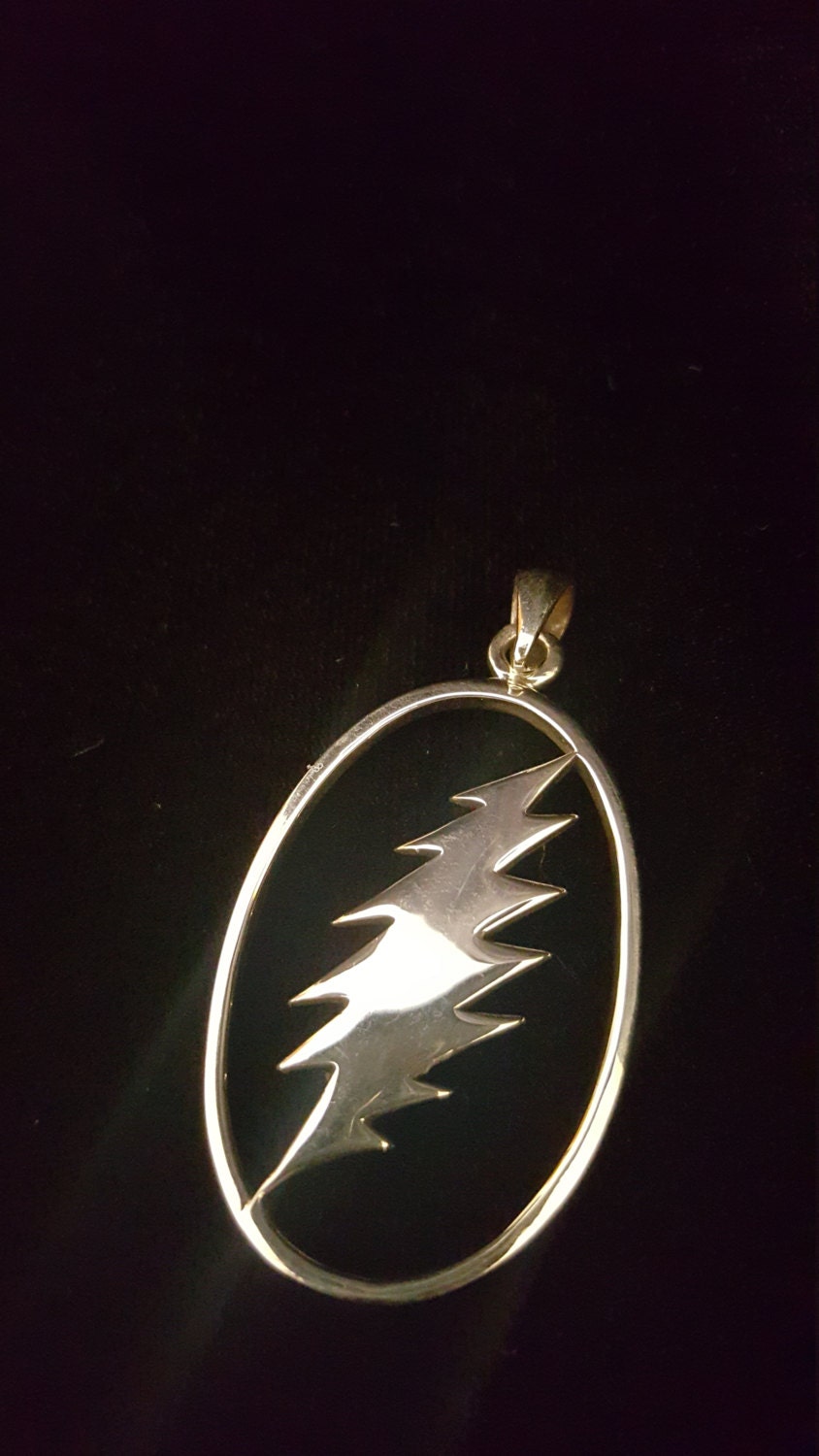 Sterling Silver Grateful Dead 13 Point Lightning Bolt Hollow