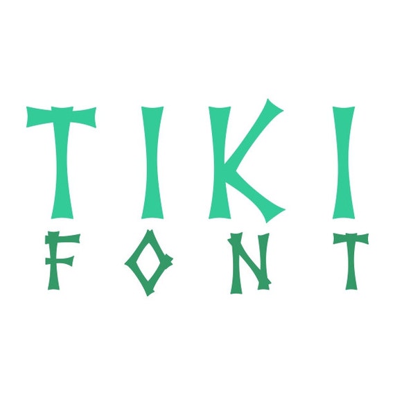 Download Tiki Island Cuttable Monogram Font SVG DXF EPS use by ...