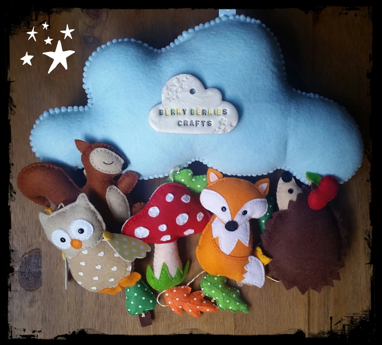 Woodland Mobile Nursery Decor Baby Shower Gift Woodland