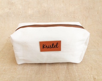 monogram pencil bag