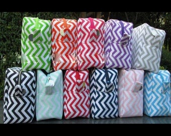 Make up Bag, Chevron Make up bag, Personalized Makeup bag