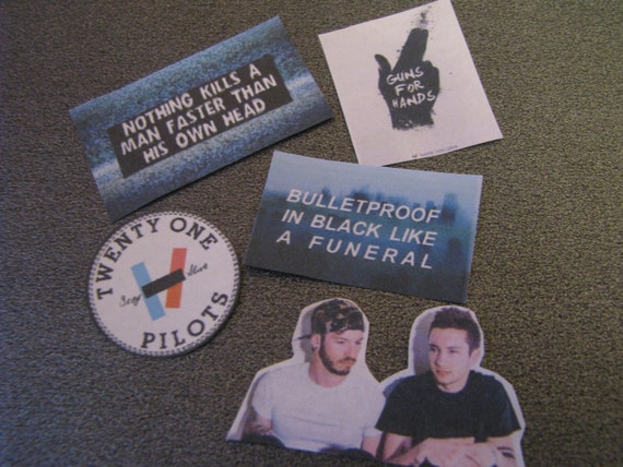 twenty one pilots sticker set band stickers / by galaxyaesthetic