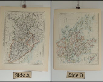 Map Of Bosnia, Servia & Montenegro and Greece Vintage 1904
