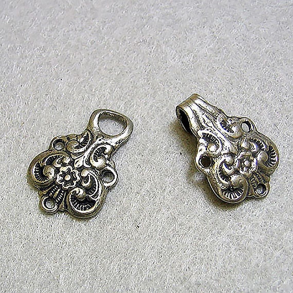 Antique Silver Toned Cloak/Coat Clasp Vintage by AllThumbsSewing