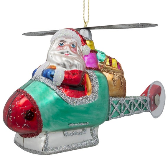 5 l santa claus helicopter pilot blown glass christmas 5 l santa claus helicopter pilot blown glass christmas