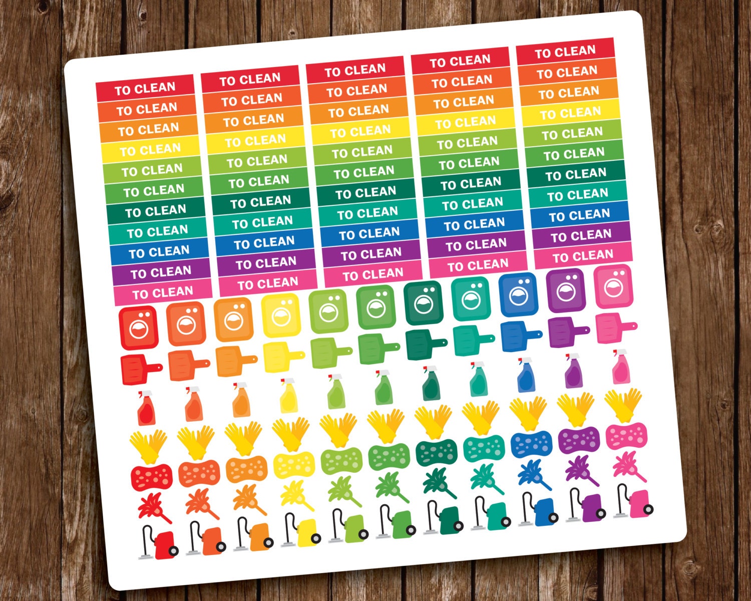 Cleaning Stickers To Clean Headers Cleaning by PenguinPrintsCo