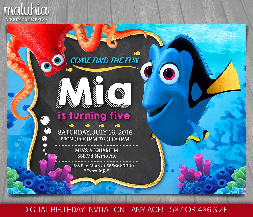 Finding Nemo Invitations Free 4