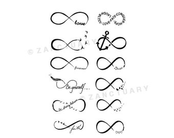 infinity with meaning heart symbol of DE â€“ tattoo Etsy unendlich