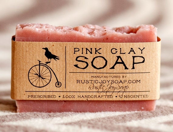 Pink Clay Soap All Natural Soaphandmade Soapacne By Rusticjoysoap