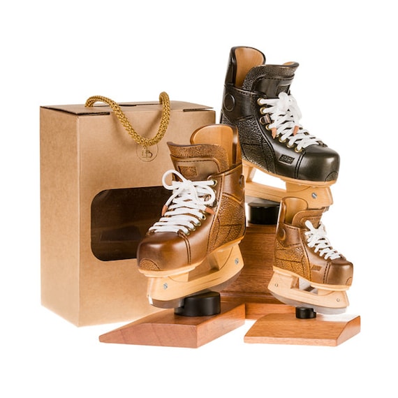 Unique sport gift. Wooden hockey ice skate. Gift for hockey