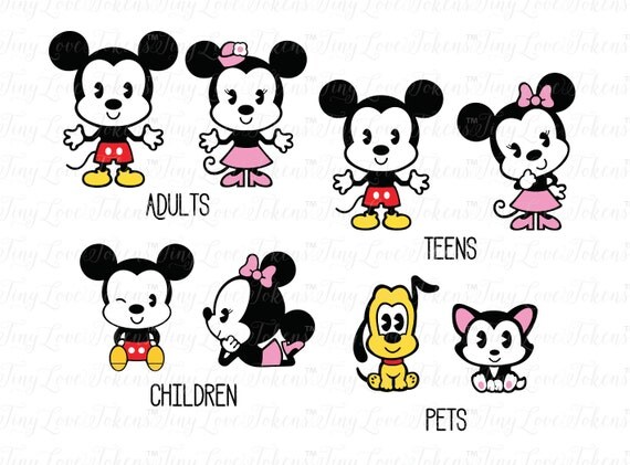 Download Disney Family Cuties SVG Design for Silhouette and other craft
