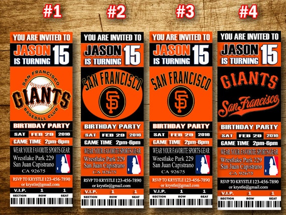 Sf Giants Birthday Invitations 10