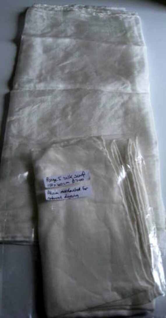 Silk scarf blank prepared for natural dyeing. by CornhillCrafts