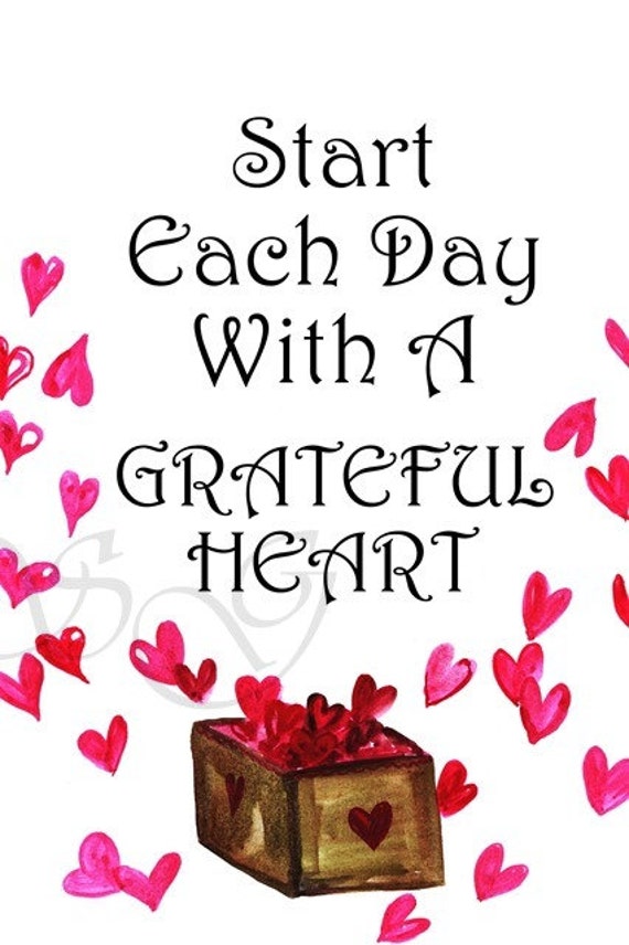 Start each day with a grateful heart Printable by SweepingGirlSays