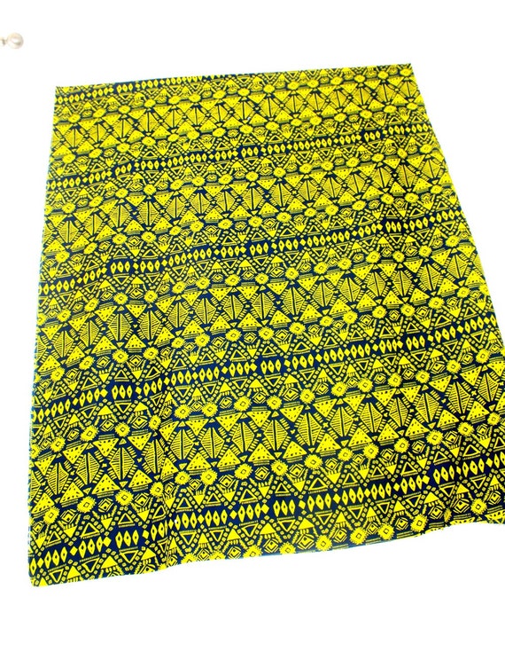 Yellow African Print Wall Hangings Fabric Wall by VirgoArtFindings