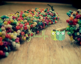 Furry Beaded Jewerly Set